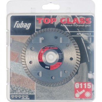 Алмазный отрезной диск FUBAG для керамогранита Top Glass D115