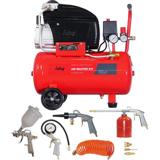 Компрессорный набор FUBAG AIR MASTER KIT + 6 предметов 61431380 Компрессорный набор FUBAG AIR MASTER KIT + 6 предметов 61431380