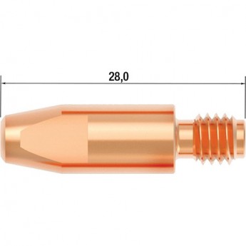 Контактный наконечник FUBAG M6х28 мм CuCrZr D=0.9 мм Контактный наконечник FUBAG M6х28 мм CuCrZr D=0.9 мм