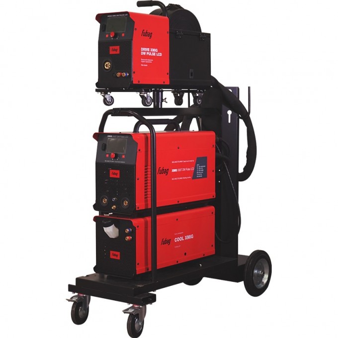 Сварочный полуавтомат FUBAG XMIG 500T DW PULSE + подающий механизм_DRIVE XMIG DW PULS + Горелка FB 550W 3m + Блок жидкостного охлаждения Cool XMIGШланг-пакет 5 метров + Тележка XM 31399.2 Сварочный полуавтомат FUBAG XMIG 500T DW PULSE + подающий механизм_DRIVE XMIG DW PULS + Горелка FB 550W 3m + Блок жидкостного охлаждения Cool XMIGШланг-пакет 5 метров + Тележка XM 31399.2